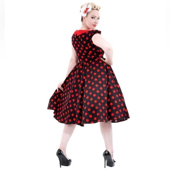 Hearts & Roses “Carla dress in red dot” Retro Dress - Picture 7 of 8
